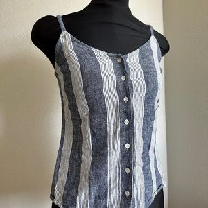 Linen button down camisole tank - size small